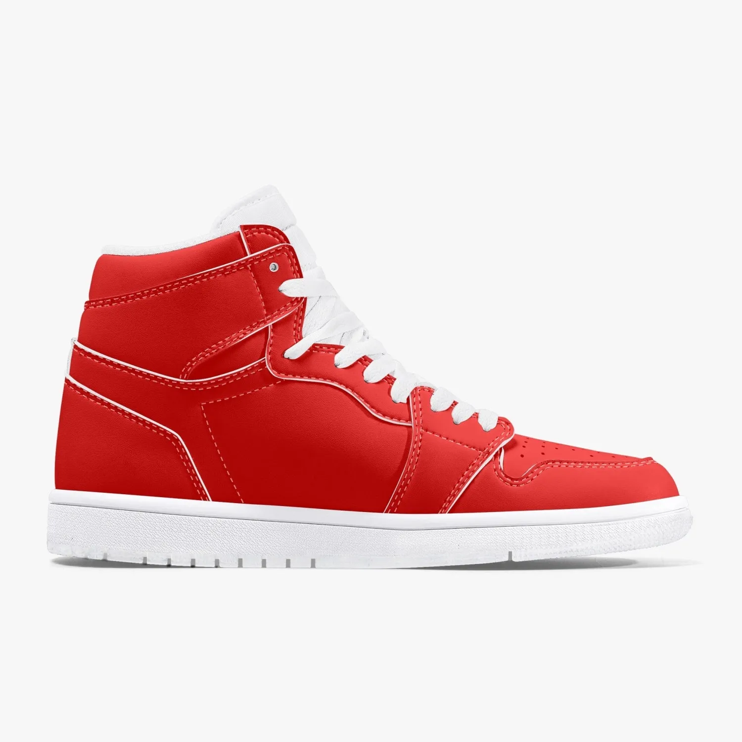 236. New High-Top Leather Sneakers - White