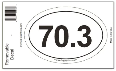 70.3 Bumper Sticker Decal - Oval