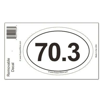 70.3 Bumper Sticker Decal - Oval