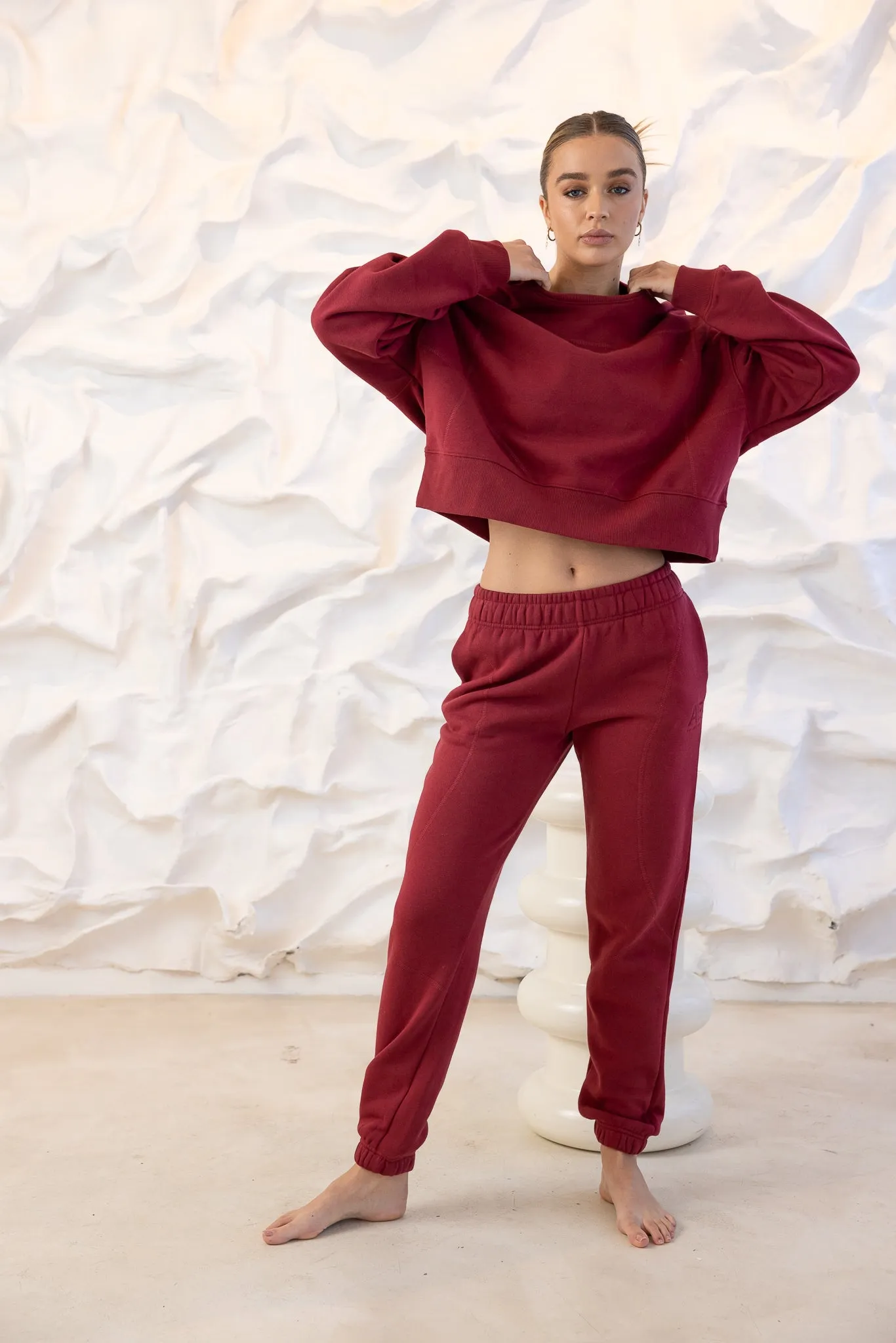 ACTIVE TONAL SWEATER - Port