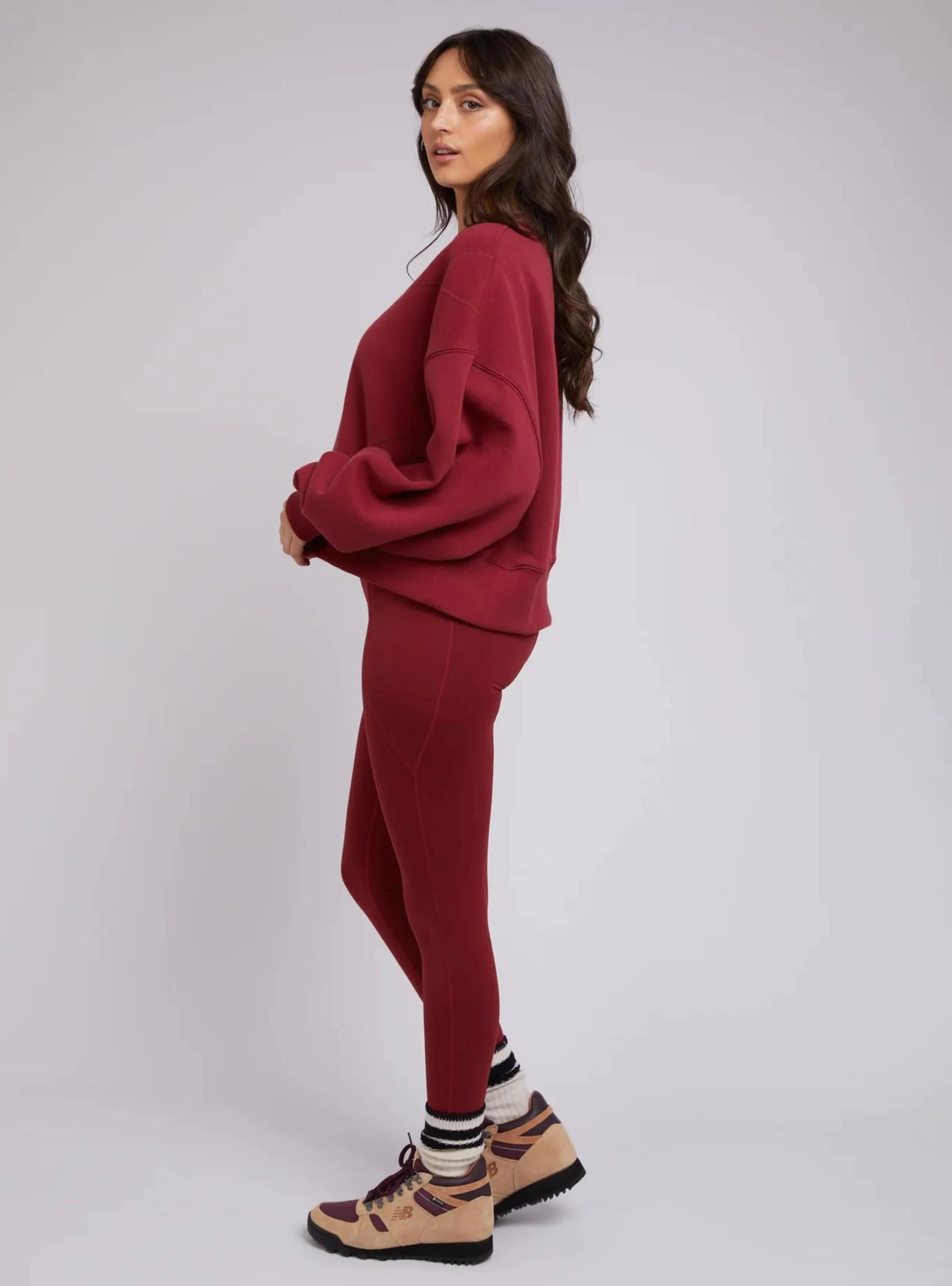 ACTIVE TONAL SWEATER - Port