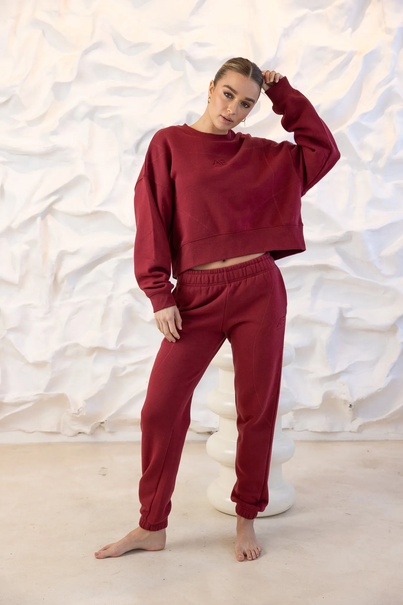 ACTIVE TONAL SWEATER - Port