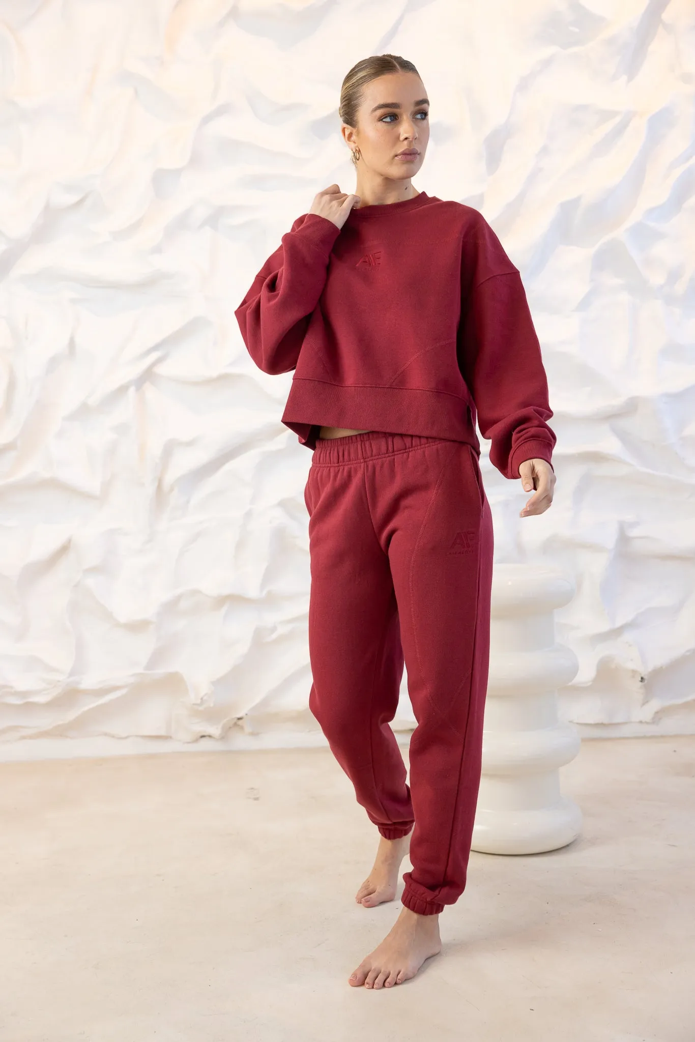 ACTIVE TONAL SWEATER - Port