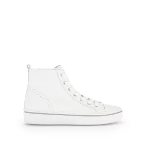 Baldwin White Leather Ankle Boots