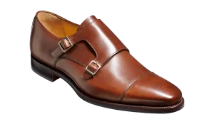 Barker  Edison uncomplicated Monk Strap - Dark Walnut Calf