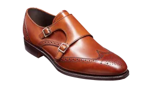 Barker Fleet Double Monk Leather Shoe- Antique Rosewood Calf