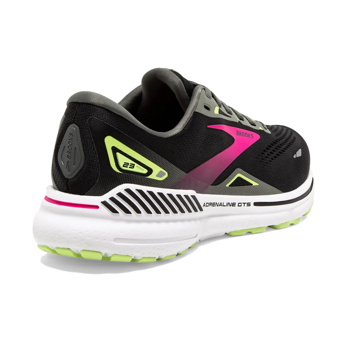 Brooks Adrenaline GTS 23 Womens | Black/gunmetal/sharp Green