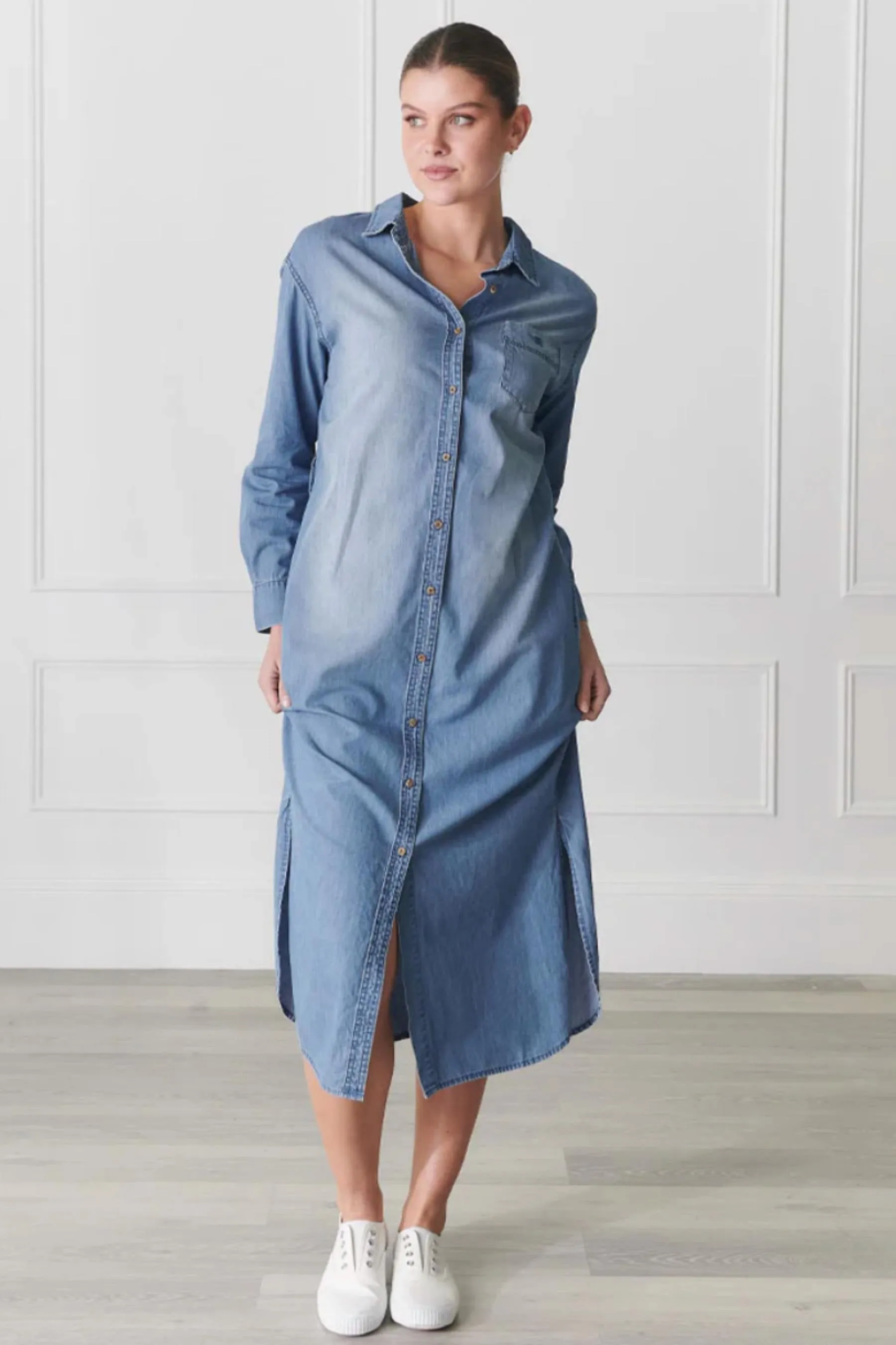 Charlie Denim Shirt Dress