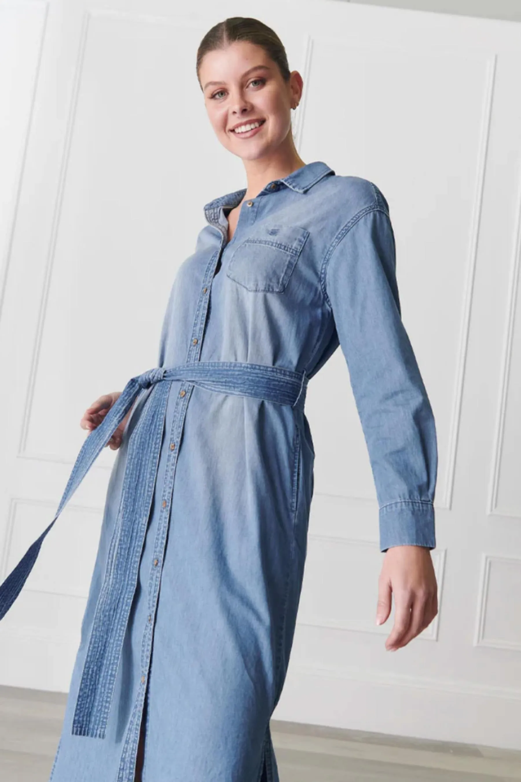 Charlie Denim Shirt Dress