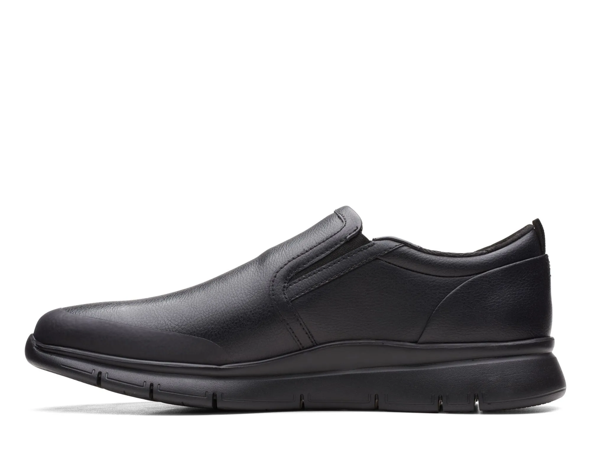 Clarks LT Slip Black Leather