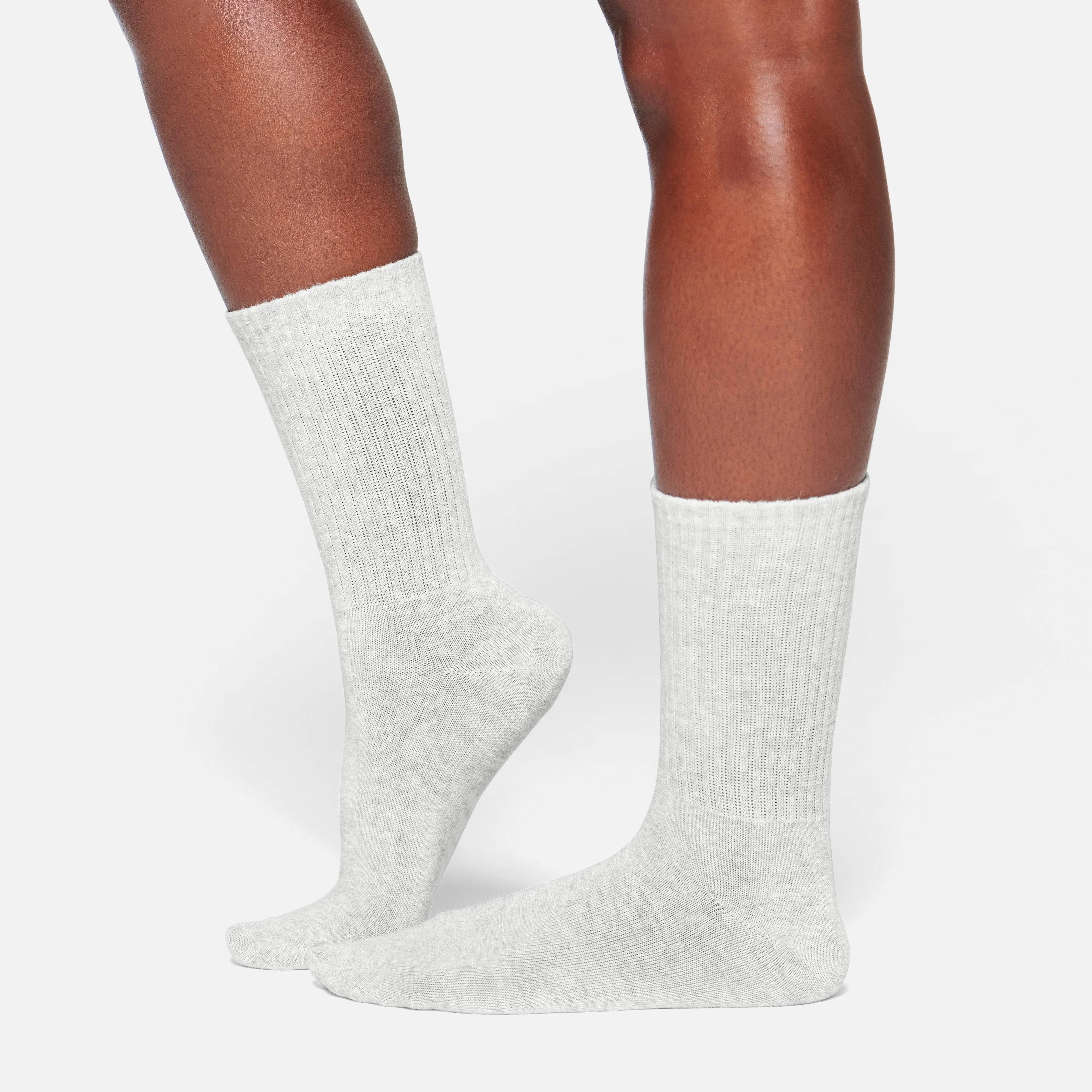 COTTON ACTIVE CREW SOCK | LIGHT HEATHER GREY