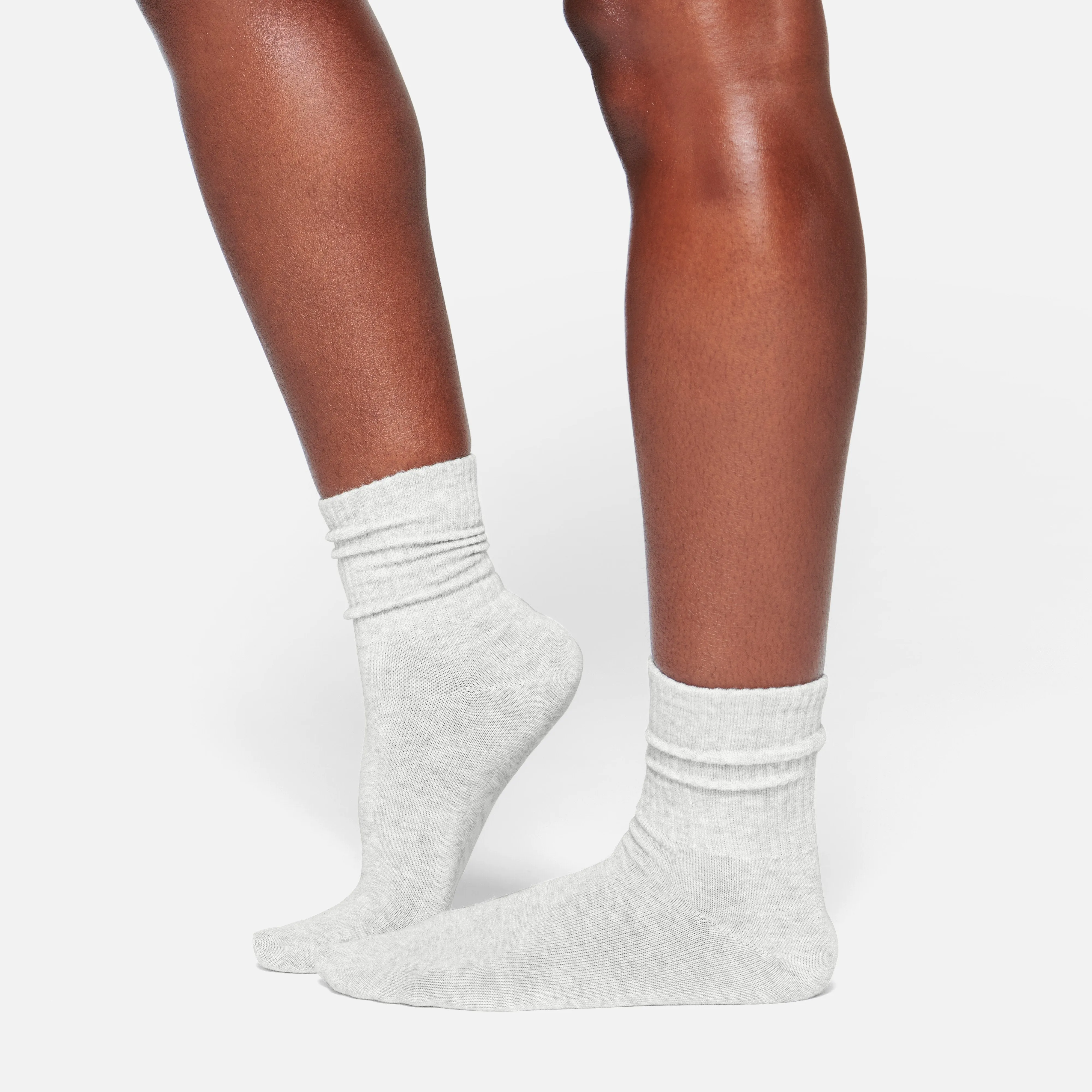 COTTON ACTIVE CREW SOCK | LIGHT HEATHER GREY