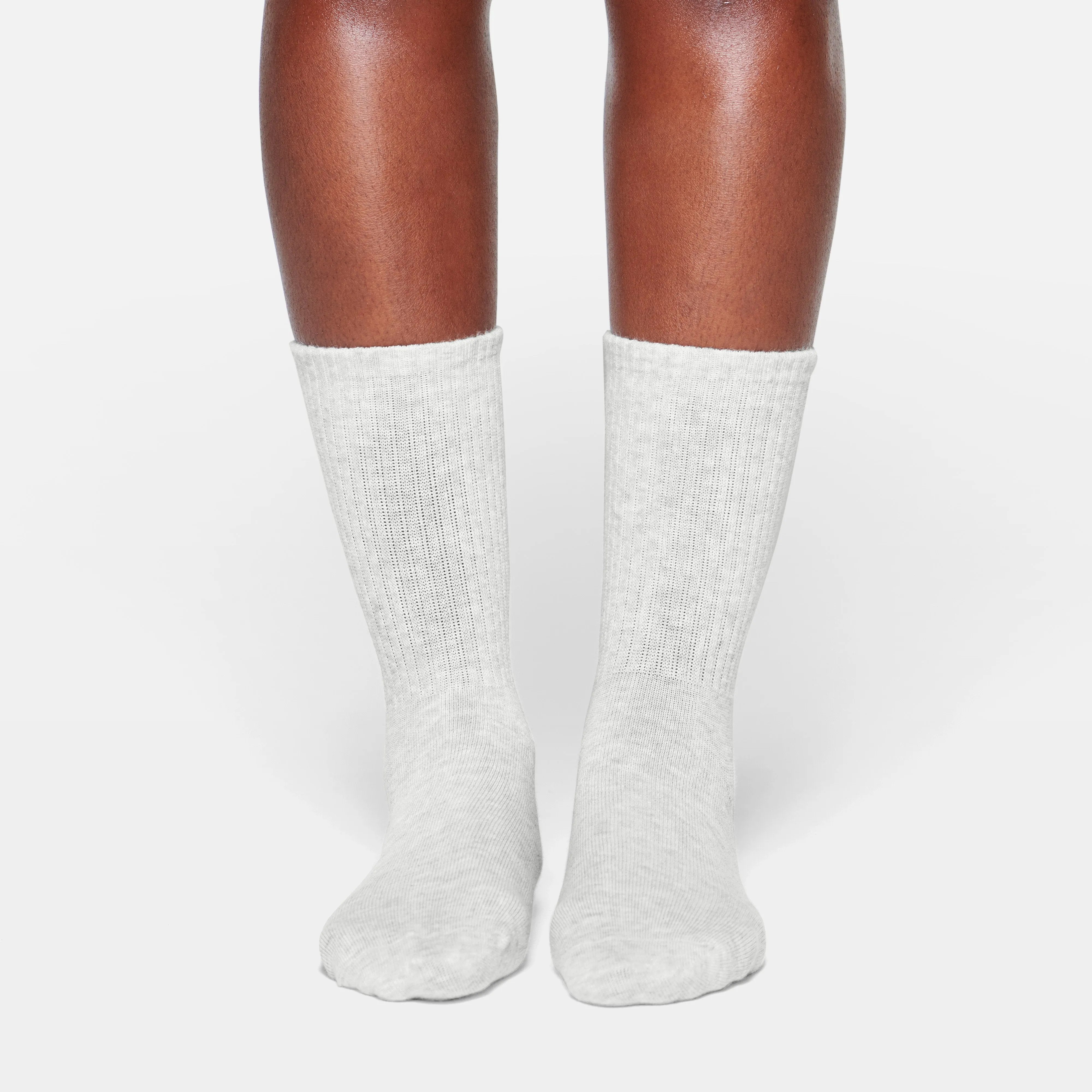 COTTON ACTIVE CREW SOCK | LIGHT HEATHER GREY