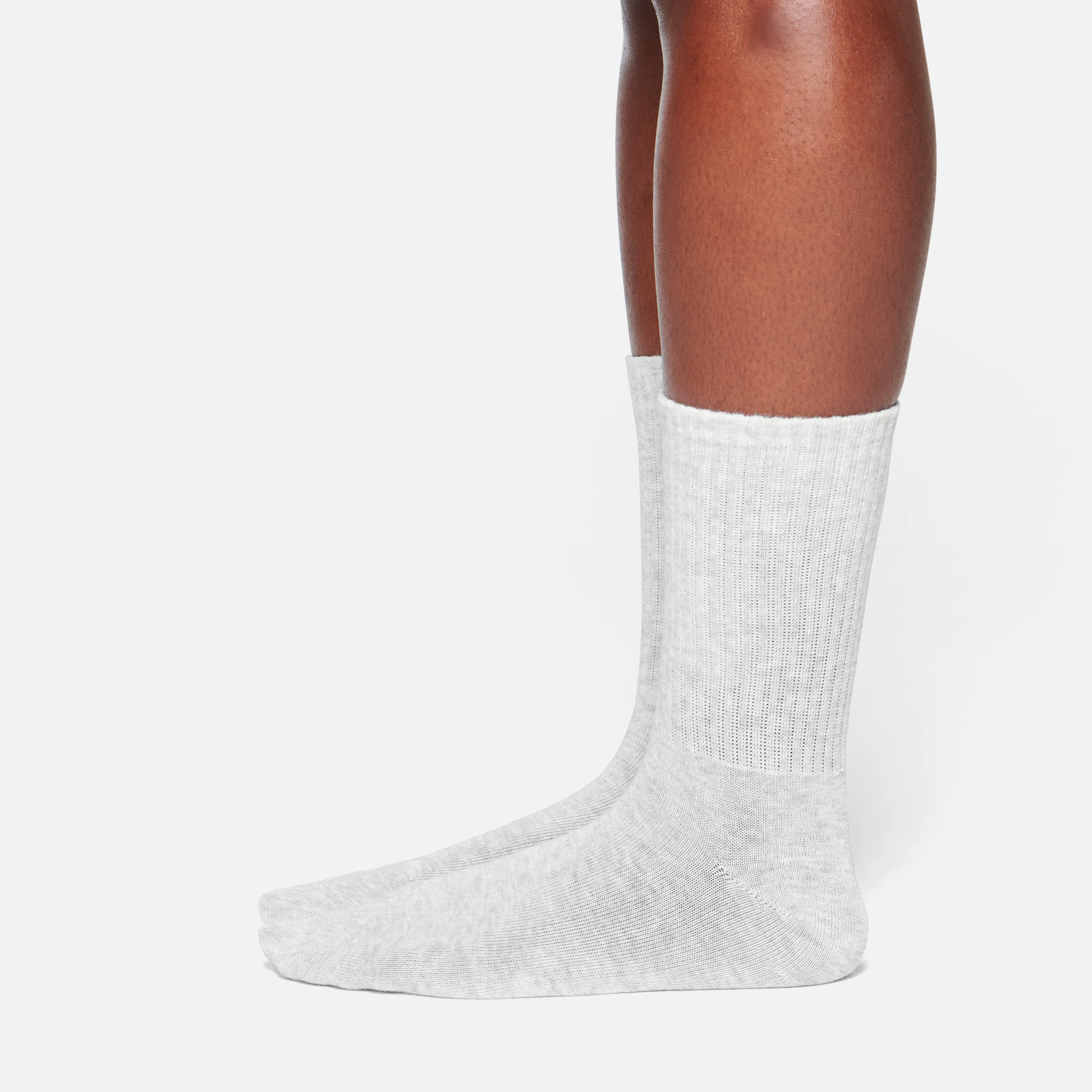 COTTON ACTIVE CREW SOCK | LIGHT HEATHER GREY