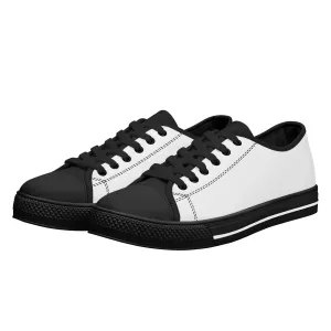 Custom Low Top Canvas Shoes - Black D24