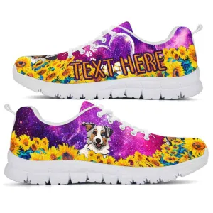 Custom Name Aussie Sneaker, Aussie Sunflower Galaxy Sneakers Running Shoes, Best Running Shoes