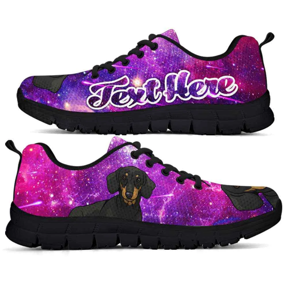 Custom Name Dachshund Sneaker, Galaxy Dachshund Dog Lovers Sneakers Running Shoes Gift Men Women, Best Running Shoes