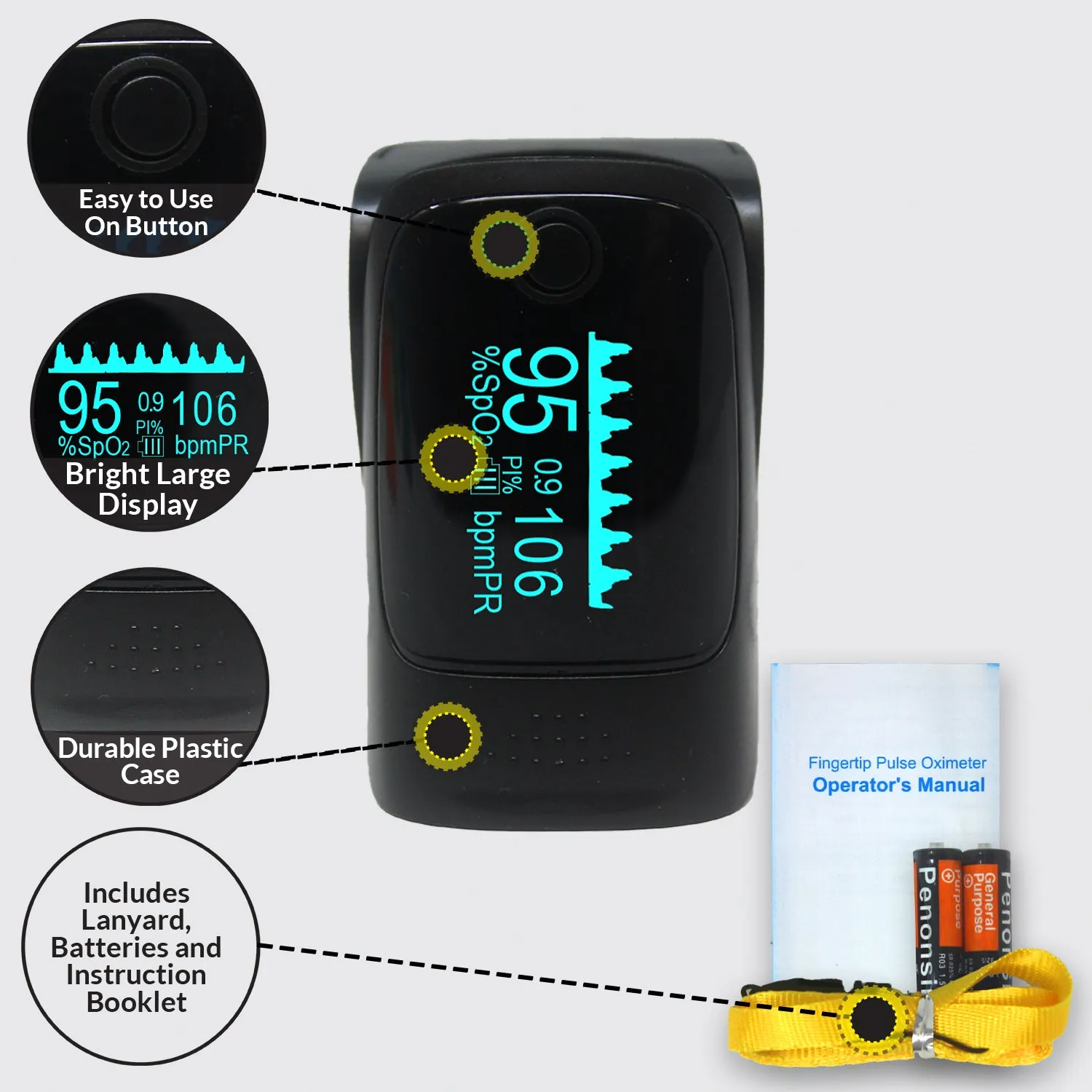 Ever Ready First Aid Oximeter Oxygen Monitor