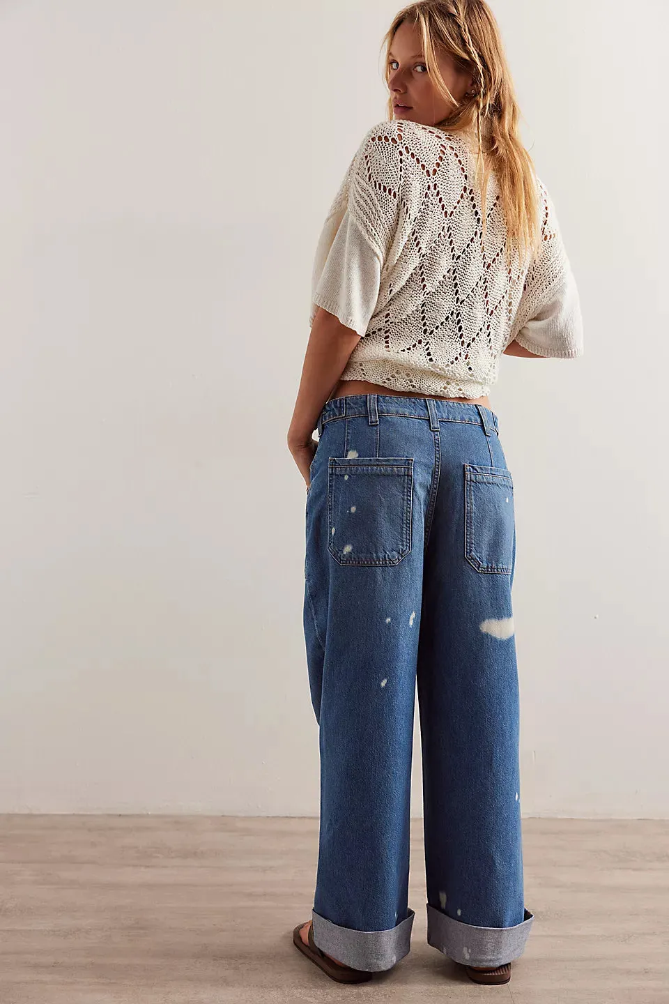 Free People We The Free Palmer Cuffed Jeans - 100 YEARS