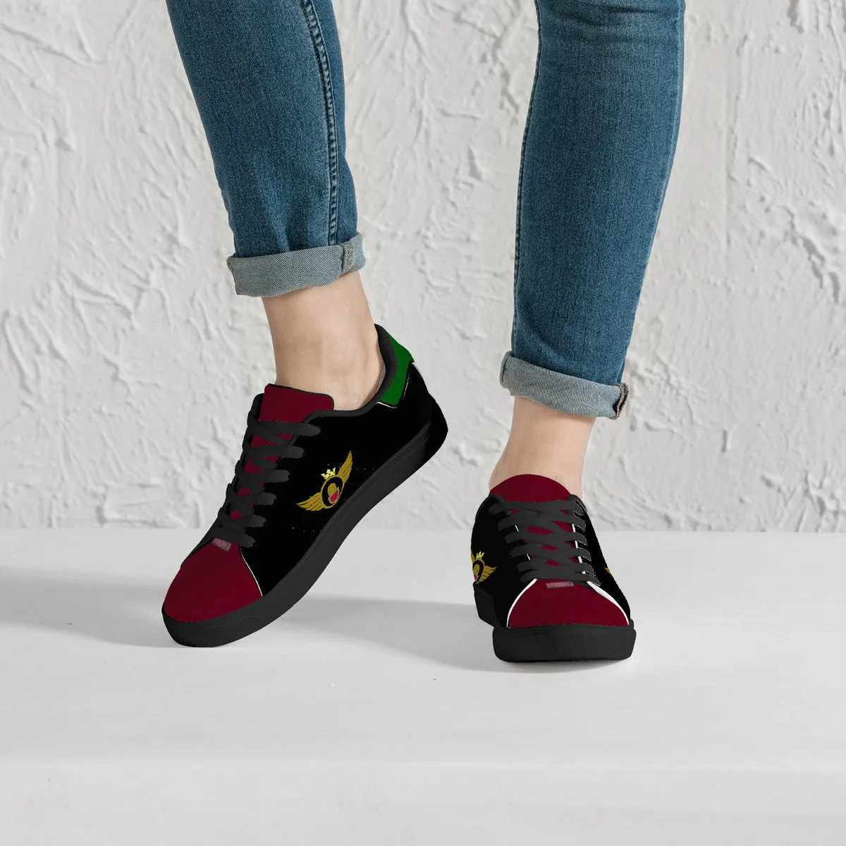 Gold Series - Black,Green and Red | Low Top Customized | Shoe Zero