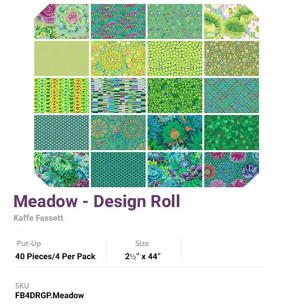 Jelly Roll Kaffe Fassett quilting cotton - Classic collection green