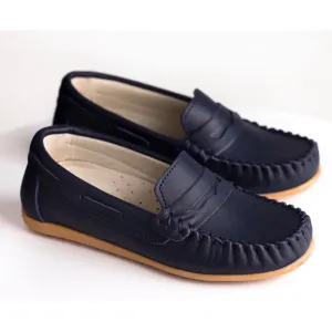 Kiddie Couture Navy Polo Loafers