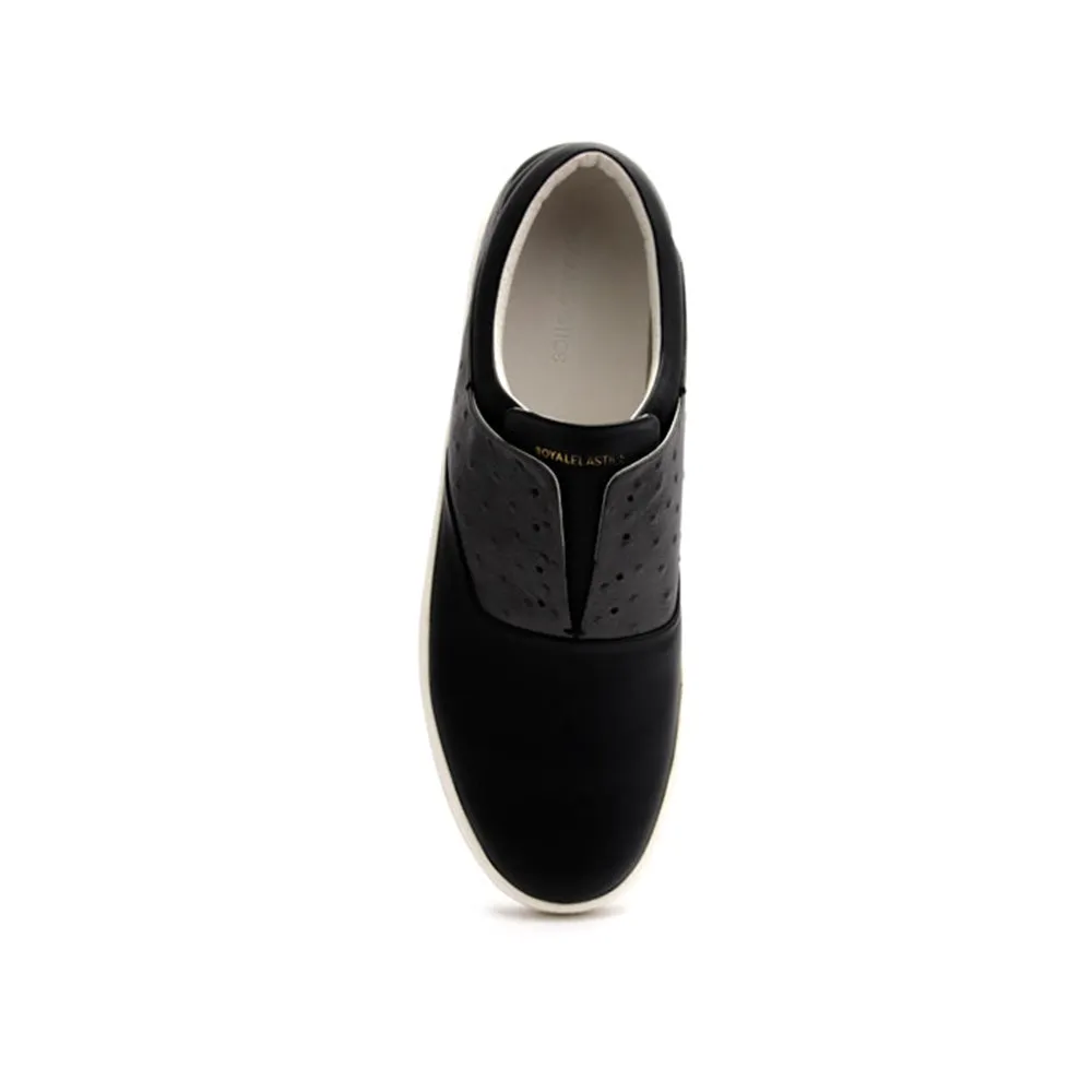 Men's Knight Black White Leather Loafers 00184-998