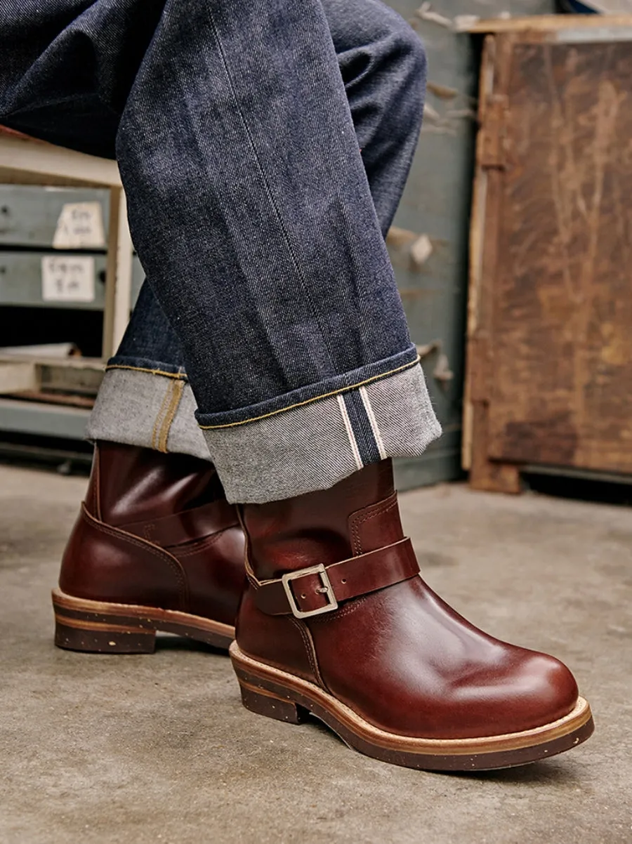 Custom-Made Mens Premium Leather Engineer Boots, Model 901