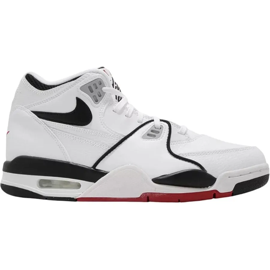 White, Black, and Red Nike Air Flight 89 Sneakers