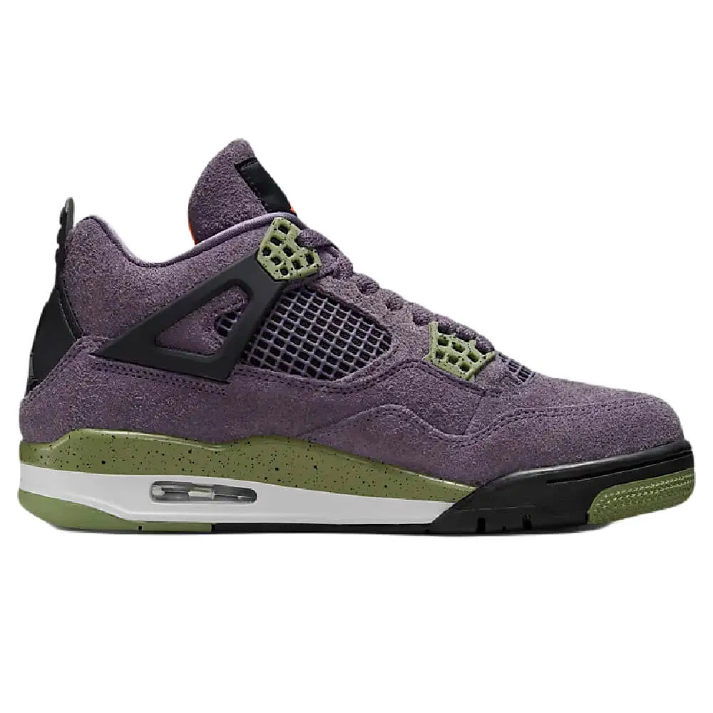 Nike Air Jordan 4 Retro Sneakers, Purple/Black/Green