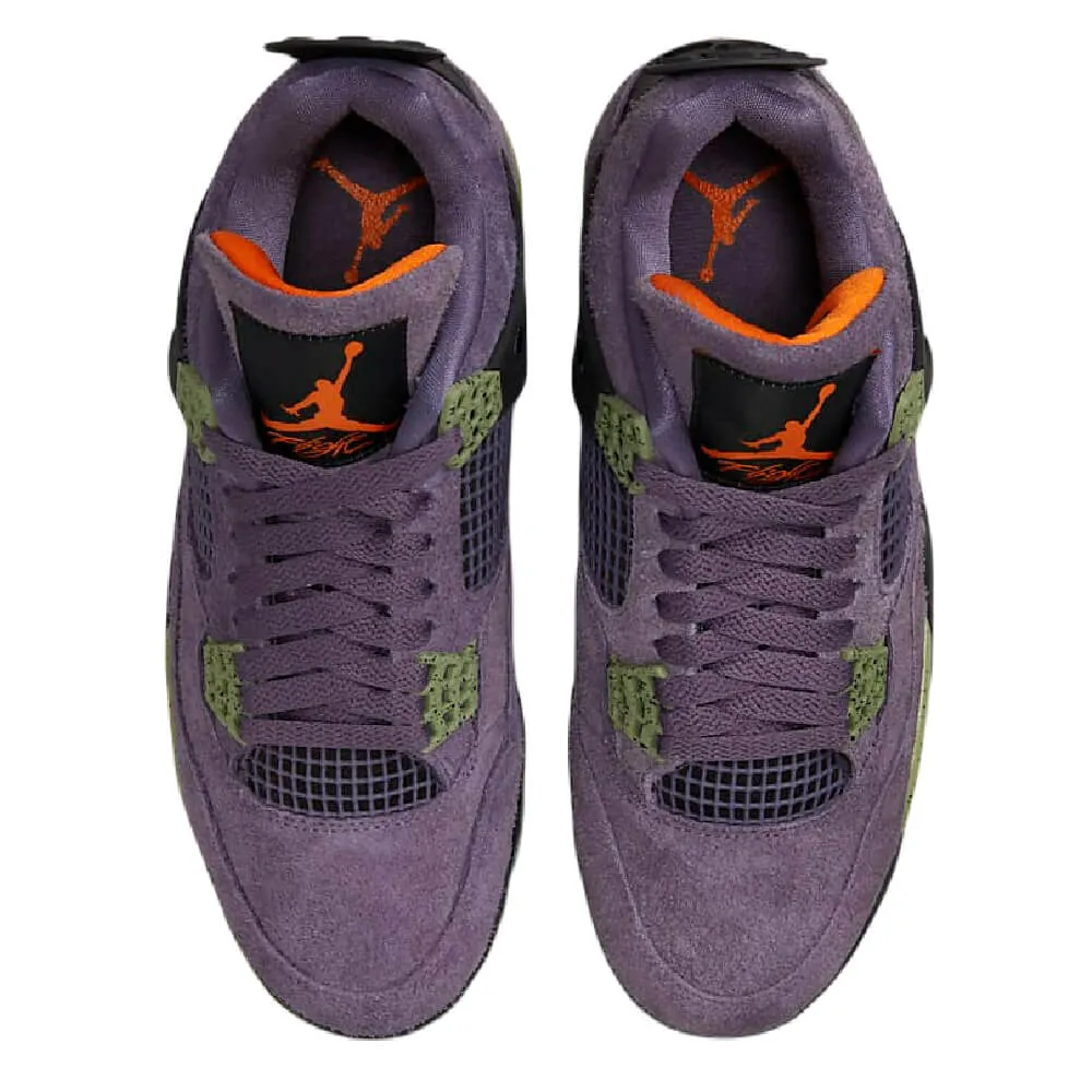 Nike Air Jordan 4 Retro Sneakers, Purple/Black/Green