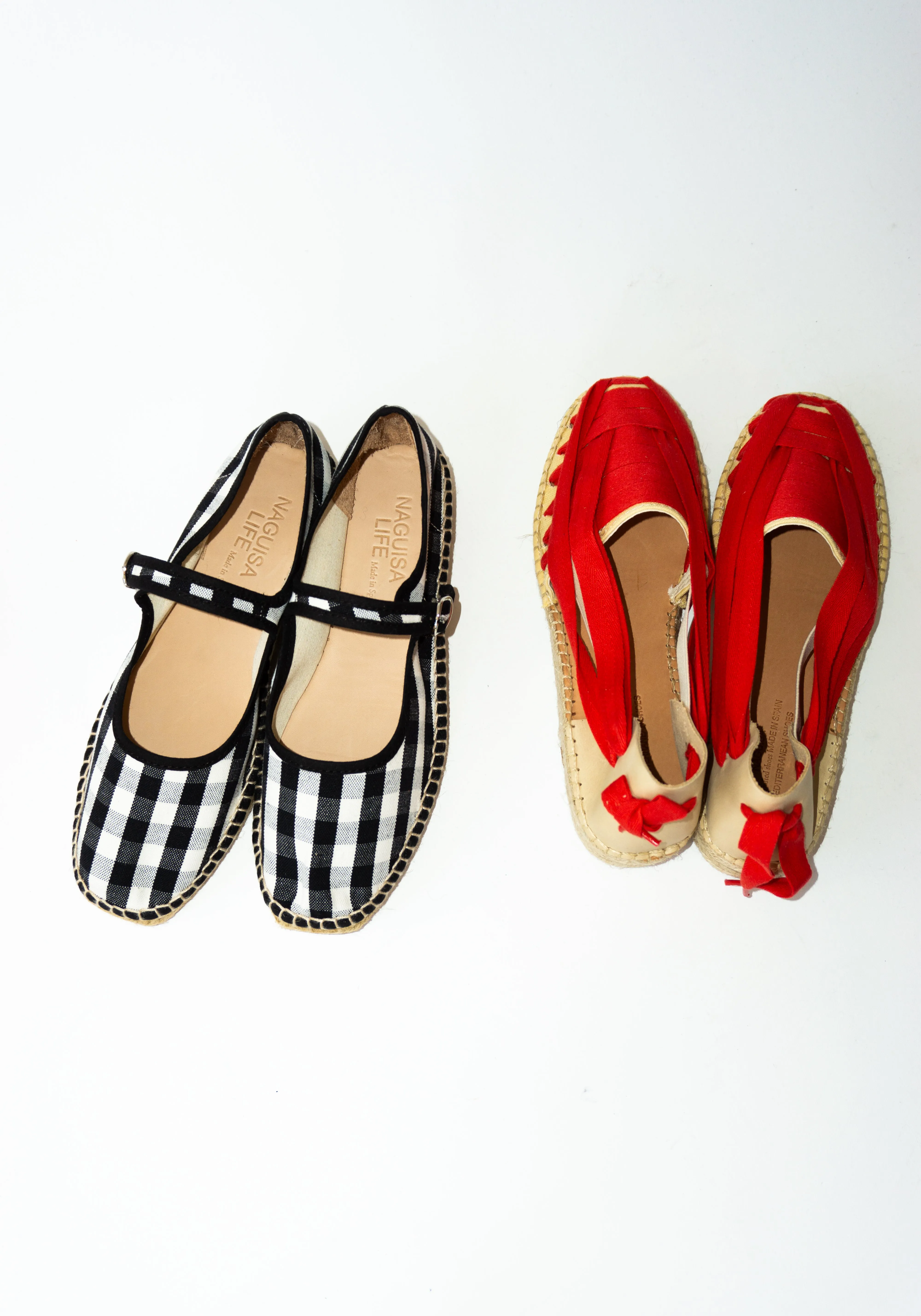 Peonia Espadrille Mary Jane in Black Check