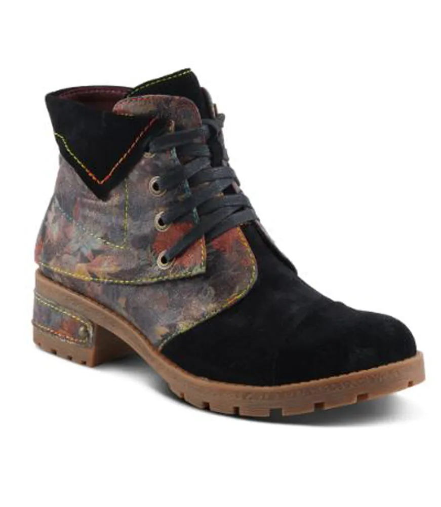 Serna in Black Multi Suede by L Artiste