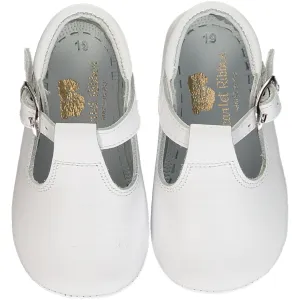 Soft Leather Baby 'Bonnie' Shoes - White