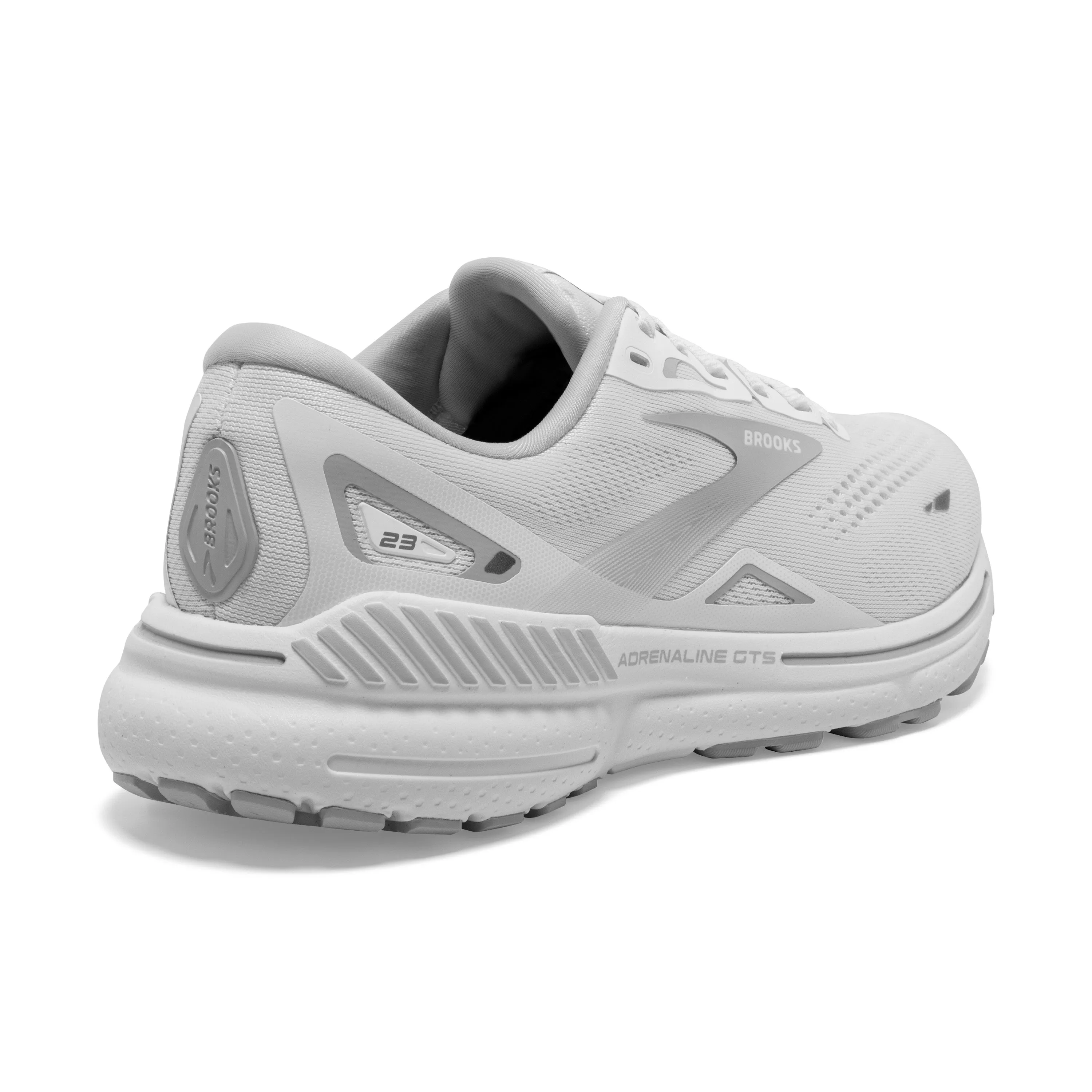 Women's Brooks Adrenaline GTS 23 Color: White/ Oyster/ Silver