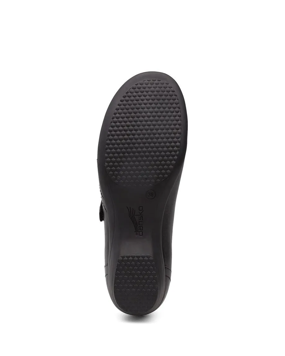 Women's Dansko Franny Color: Black Milled Nappa